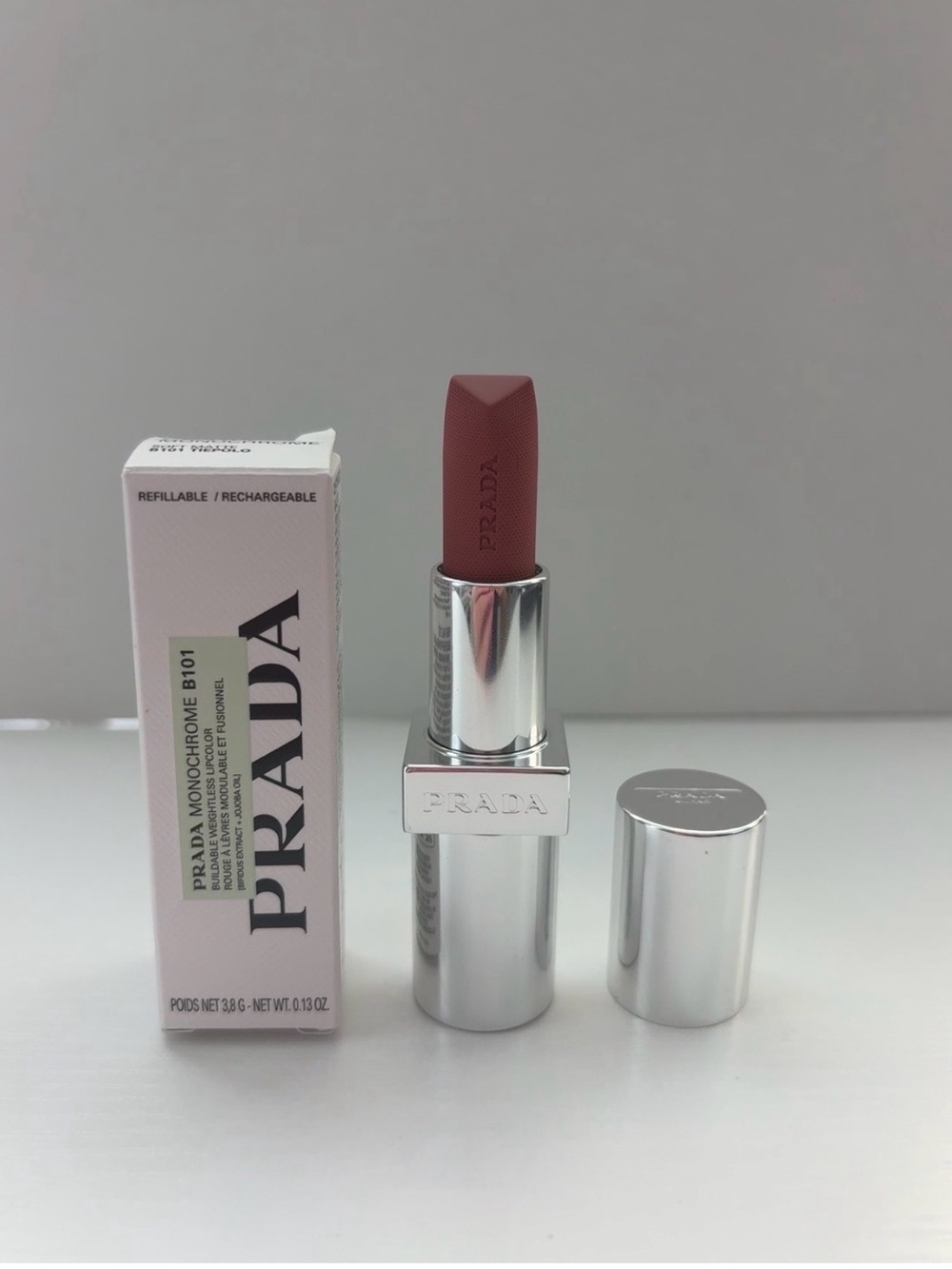 Prada Monochrome Soft Matte Lipstick B101 Tiepolo